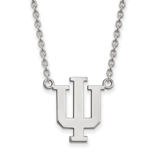 Indiana University Hoosiers Large Pendant Necklace in Sterling Silver 5.19 gr