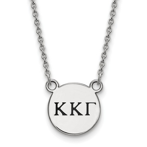 Kappa Kappa Gamma Sorority XS Pendant Necklace in Sterling Silver 3.32 gr