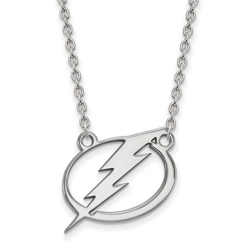 Tampa Bay Lightning Large Pendant Necklace in Sterling Silver 5.12 gr