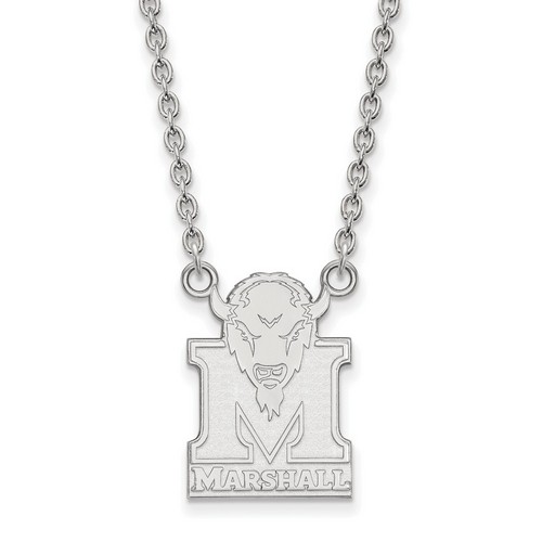 Marshall University Thundering Herd Sterling Silver Pendant Necklace 5.48 gr