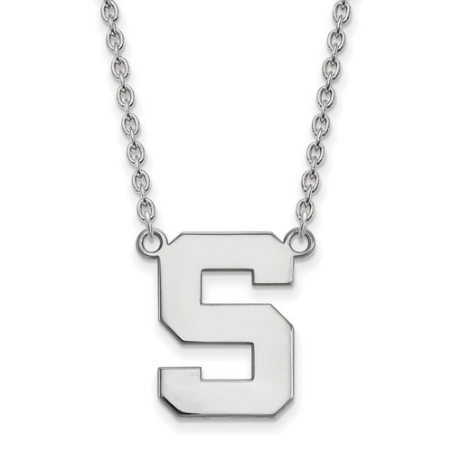 Michigan State University Spartans Large Sterling Silver Pendant Necklace 5.63gr