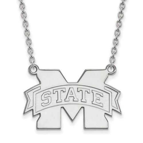 Mississippi State University Bulldogs Sterling Silver Pendant Necklace 7.88 gr