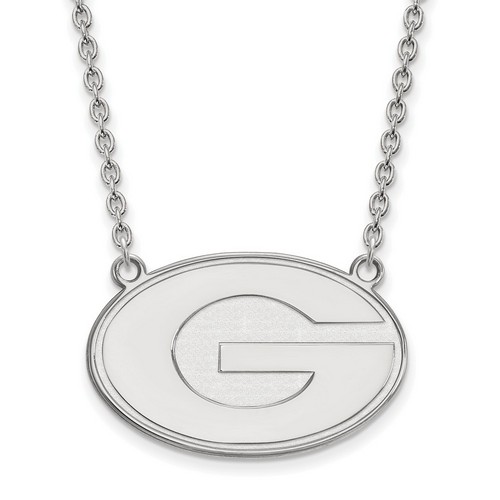 University of Georgia Bulldogs Large Pendant Necklace in Sterling Silver 8.04 gr