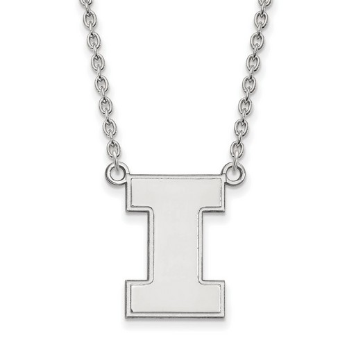 University of Illinois Fighting Illini Sterling Silver Pendant Necklace 5.63 gr