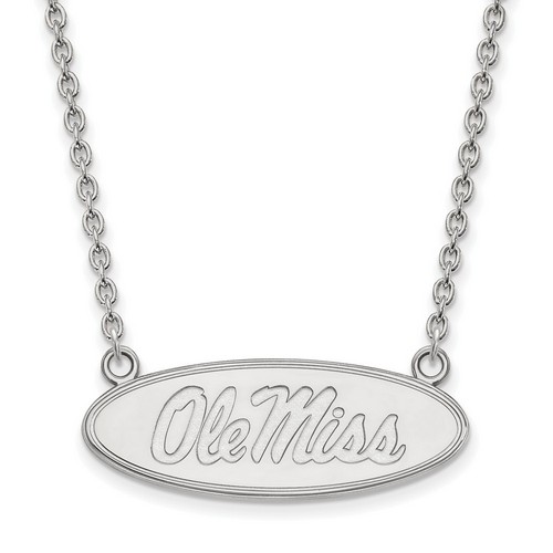 University of Mississippi Rebels Large Sterling Silver Pendant Necklace 6.81 gr