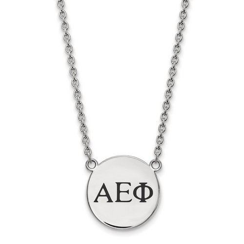 Alpha Epsilon Phi Sorority Small Pendant Necklace in Sterling Silver 6.70 gr