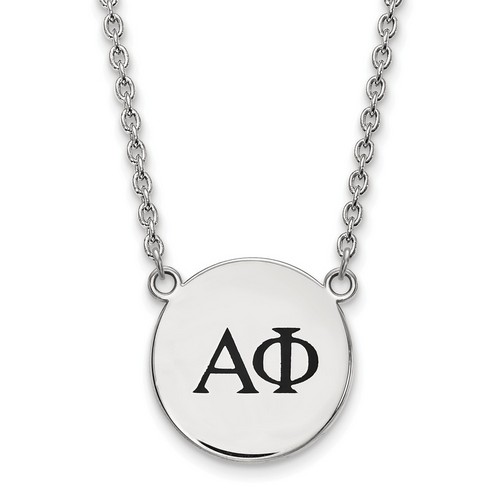 Alpha Phi Sorority Small Pendant Necklace in Sterling Silver 6.66 gr