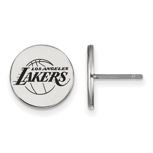 Los Angeles Lakers Small Disc Earrings in Sterling Silver 1.94 gr