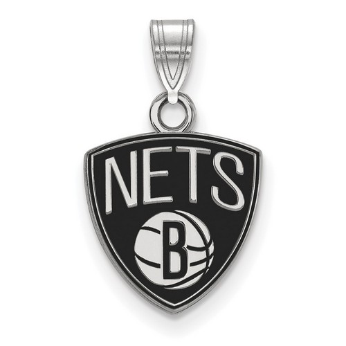 Brooklyn Nets Small Pendant in Sterling Silver 1.30 gr