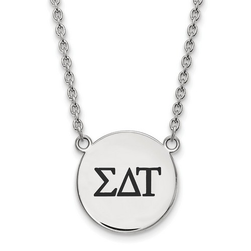 Sigma Delta Tau Sorority Small Pendant Necklace in Sterling Silver 6.49 gr