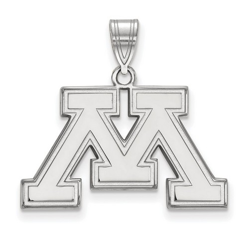 University of Minnesota Golden Gophers Medium Pendant in Sterling Silver 3.09 gr