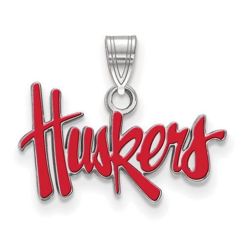 University of Nebraska Cornhuskers Small Pendant in Sterling Silver 1.09 gr