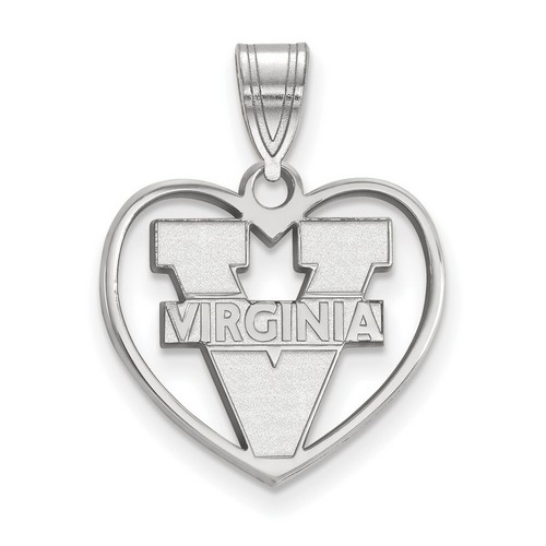 University of Virginia Cavaliers Sterling Silver Heart Pendant 1.53 gr