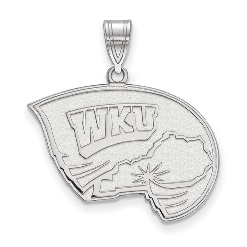 Western Kentucky University Hilltoppers Large Pendant in Sterling Silver 3.25 gr