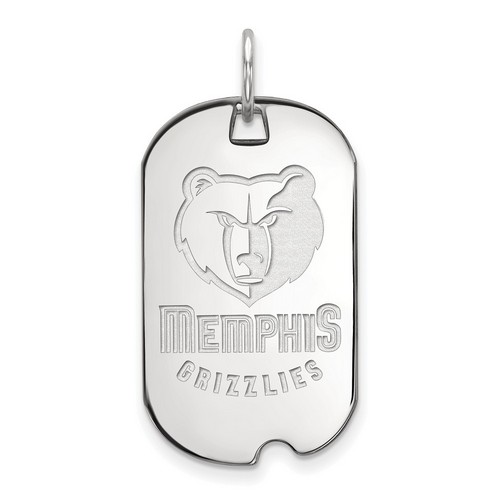 Memphis Grizzlies Small Dog Tag in Sterling Silver 4.21 gr