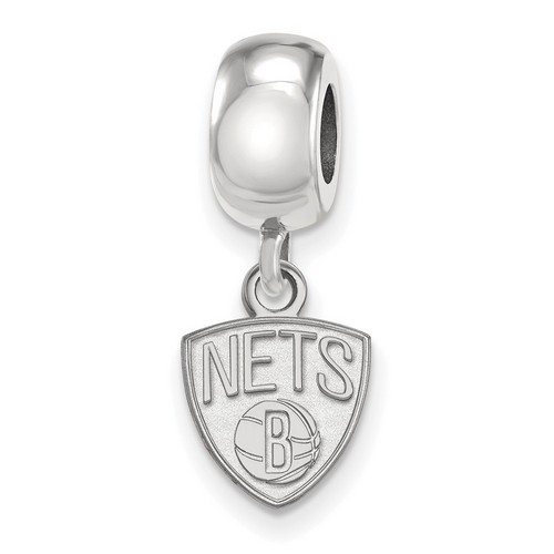 Brooklyn Nets XS Dangle Bead Charm in Sterling Silver 2.95 gr