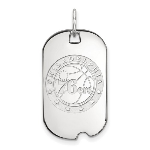 Philadelphia 76ers Small Dog Tag in Sterling Silver 4.18 gr