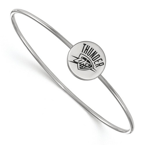 Oklahoma City Thunder Sterling Silver Disc & Wire Bangle 6.97 gr