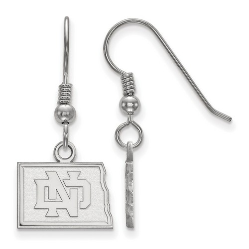 University of North Dakota Fighting Hawks XS Sterling Silver Dangle Earrings