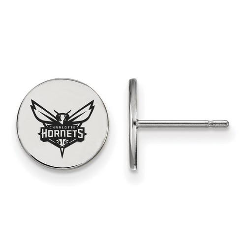 Charlotte Hornets Small Disc Earrings in Sterling Silver 2.06 gr