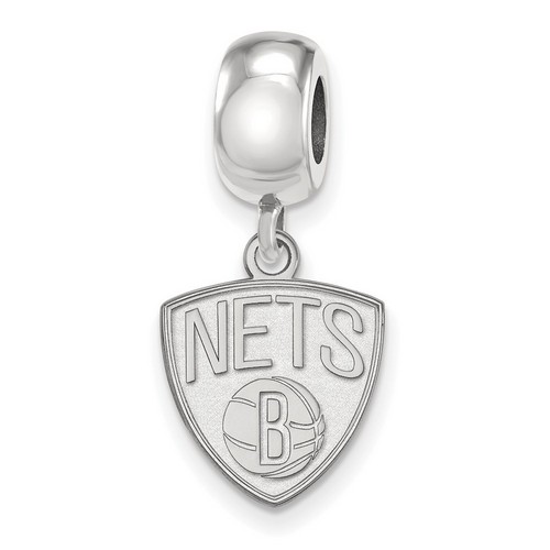 Brooklyn Nets Small Dangle Bead in Sterling Silver 3.49 gr