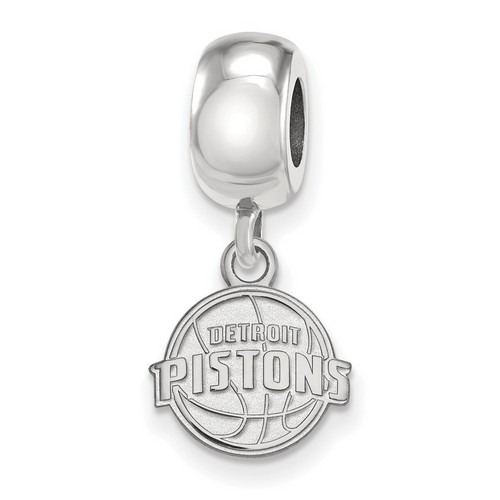 Detroit Pistons XS Dangle Bead Charm in Sterling Silver 3.03 gr