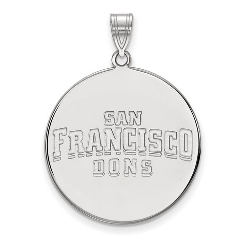 University of San Francisco Dons XL Sterling Silver Disc Pendant 5.73 gr