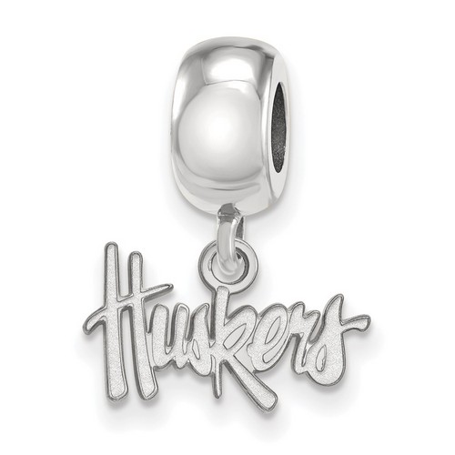 University of Nebraska Cornhuskers XS Sterling Silver Dangle Bead Charm 2.84 gr
