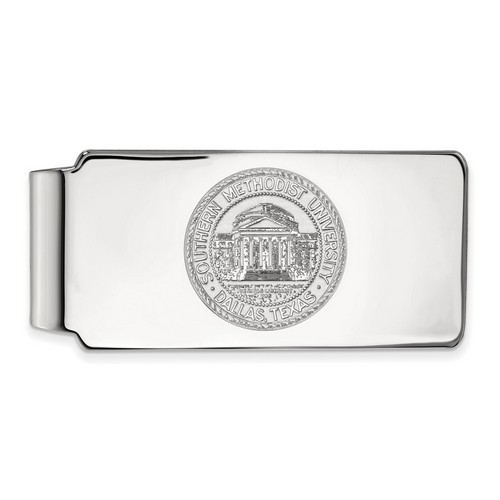 Southern Methodist University SMU Mustangs Sterling Silver Money Clip Crest