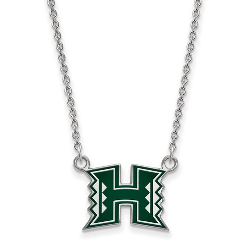 University of Hawaii Rainbow Warriors Sterling Silver Pendant Necklace 4.93 gr