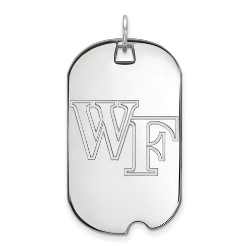 Wake Forest University Demon Deacons Large Dog Tag in Sterling Silver 7.73 gr