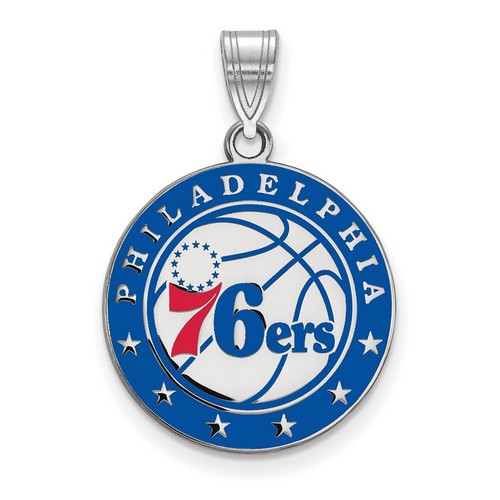 Philadelphia 76ers Large Pendant in Sterling Silver 3.06 gr