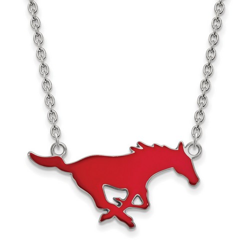 Southern Methodist University Mustangs Sterling Silver Pendant Necklace 5.43 gr