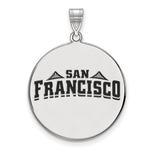 University of San Francisco Dons XL Disc Pendant in Sterling Silver 5.73 gr