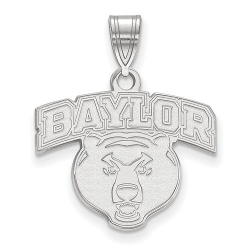 Baylor University Bears Medium Pendant in Sterling Silver 2.32 gr