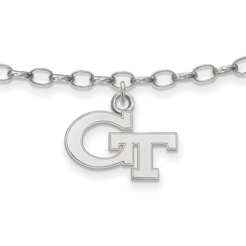 Georgia Tech Yellow Jackets Anklet in Sterling Silver 3.14 gr