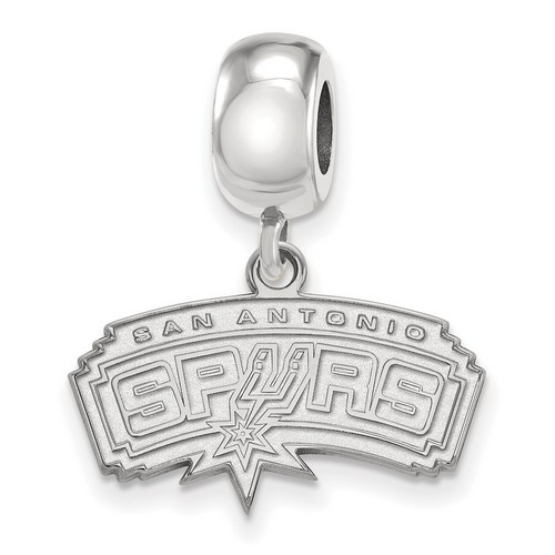 San Antonio Spurs Small Dangle Bead in Sterling Silver 3.86 gr