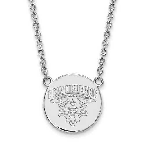 University of New Orleans Privateers Large Sterling Silver Disc Pendant 6.56 gr