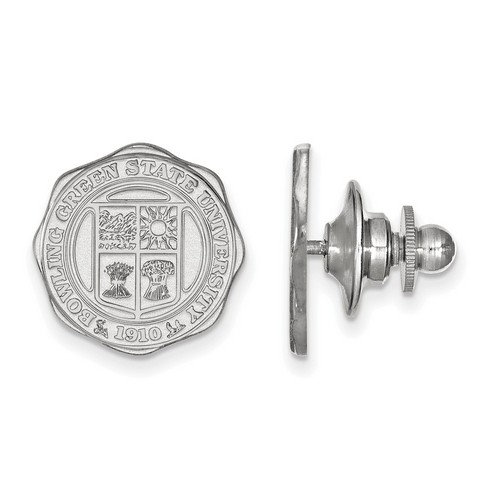 Bowling Green State University Falcons Sterling Silver Crest Lapel Pin 1.84 gr