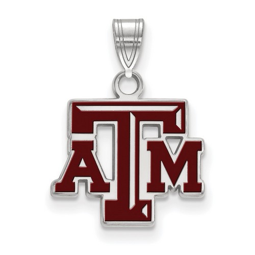 Texas A&M University Aggies Small Pendant in Sterling Silver 1.46 gr