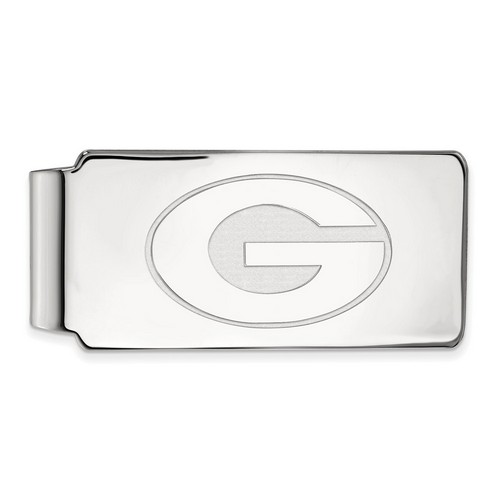 University of Georgia Bulldogs Money Clip in Sterling Silver 17.14 gr