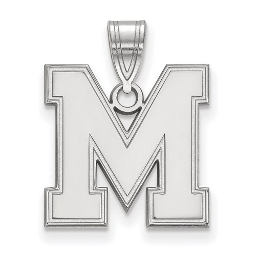 University of Memphis Tigers Medium Pendant in Sterling Silver 2.29 gr