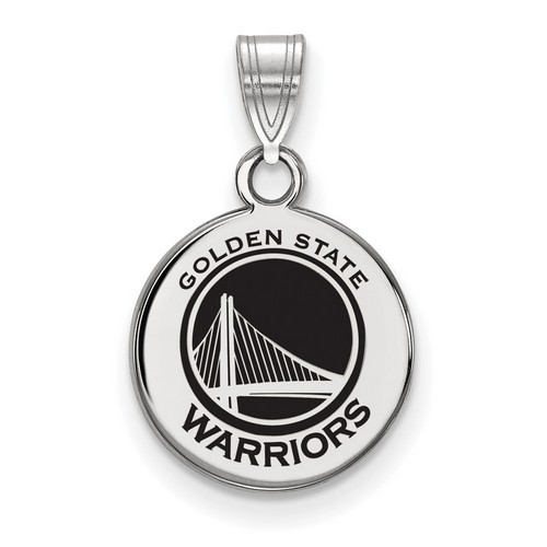 Golden State Warriors Small Disc Pendant in Sterling Silver 1.43 gr