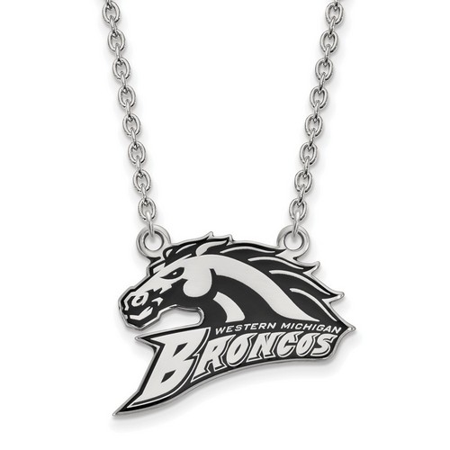 Western Michigan University Broncos Sterling Silver Pendant Necklace 6.25 gr