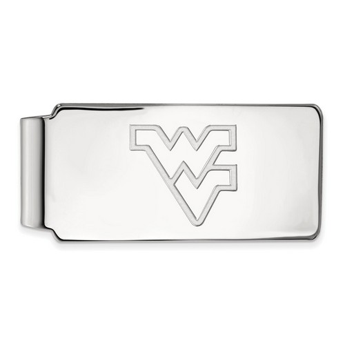 West Virginia University Mountaineers Money Clip in Sterling Silver 16.91 gr