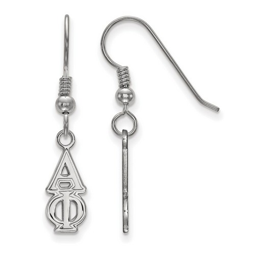 Alpha Phi Sorority Small Dangle Earrings in Sterling Silver 1.35 gr