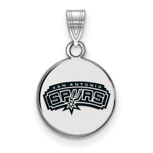 San Antonio Spurs Small Disc Pendant in Sterling Silver 1.46 gr