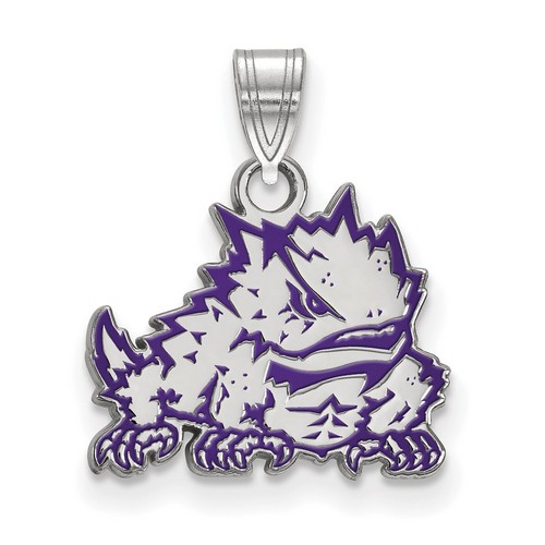 Texas Christian University TCU Horned Frogs Small Sterling Silver Pendant 1.53gr