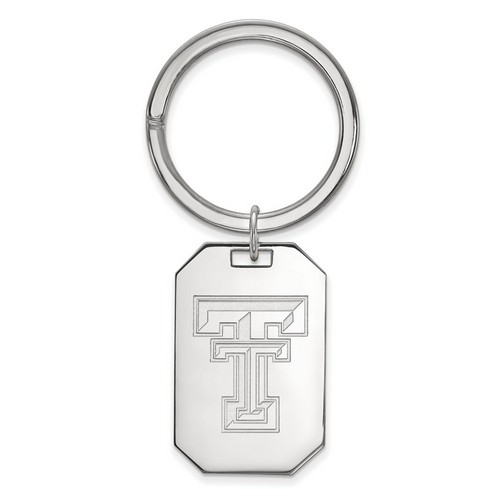 Texas Tech University Red Raiders Key Chain in Sterling Silver 11.86 gr