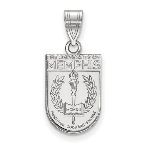 University of Memphis Tigers Medium Crest Pendant in Sterling Silver 1.92 gr